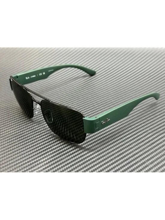New Ray-Ban Men Black Green Sunglasses 59-18-140