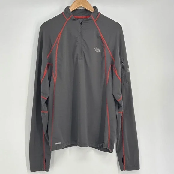 The North Face Pullover Mens L Gray Flight Series 1/4 Zip VaporWick Active Top