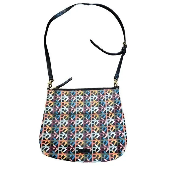Fossil Fiona multicolor geometric crossbody