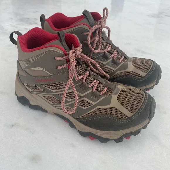 Merrell Kids Brown and Red Trail Boots