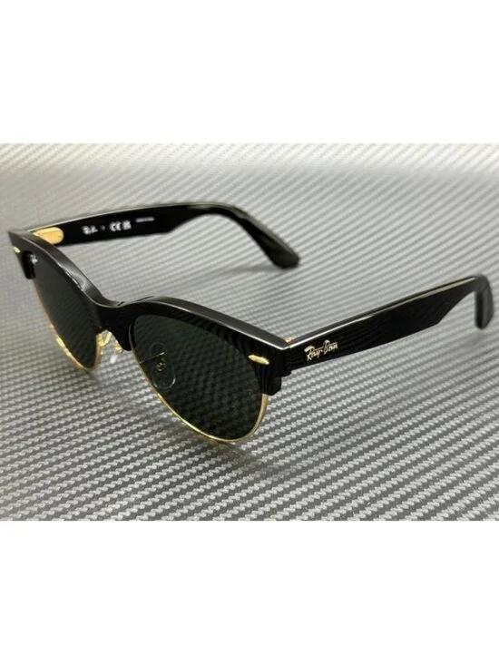 New Ray-Ban Men Black Gold Sunglasses 54-19-150