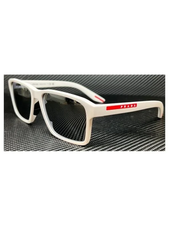 New PRADA LINEA ROSSA Men White Rubber Sunglasses 58-17-145
