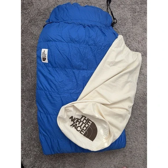 The NorthFace Down Mummy Style Royal Blue Sleeping Bag