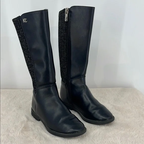 KENNETH COLE TODDLER SIZE 11 GIRLS Black Knee-High Boots
