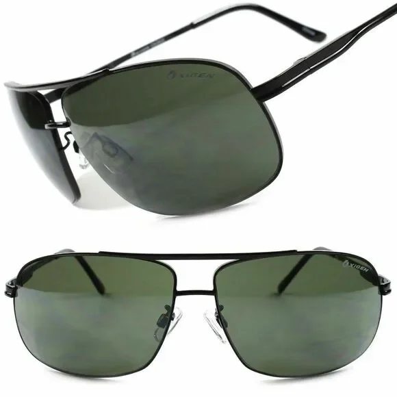 High-End Modern Slick Stylish Mens Womens Fashion Black Rectangle Sunglasses