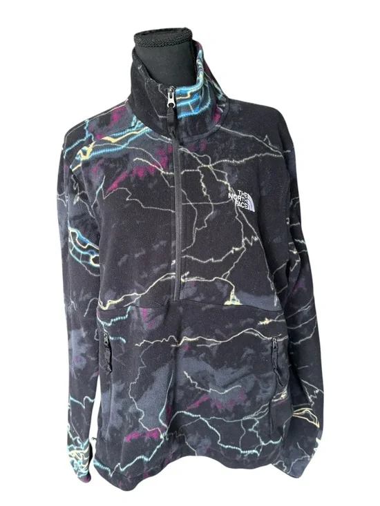 The North Face Polartec Fleece Pullover Men’s M Black Lightning Quarter Zip BB57