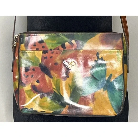 Patricia Nash Vallata crossbody bag Purse watercolor butterfly