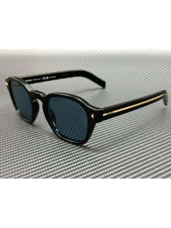 New PRADA Men Black Sunglasses 52-24-150