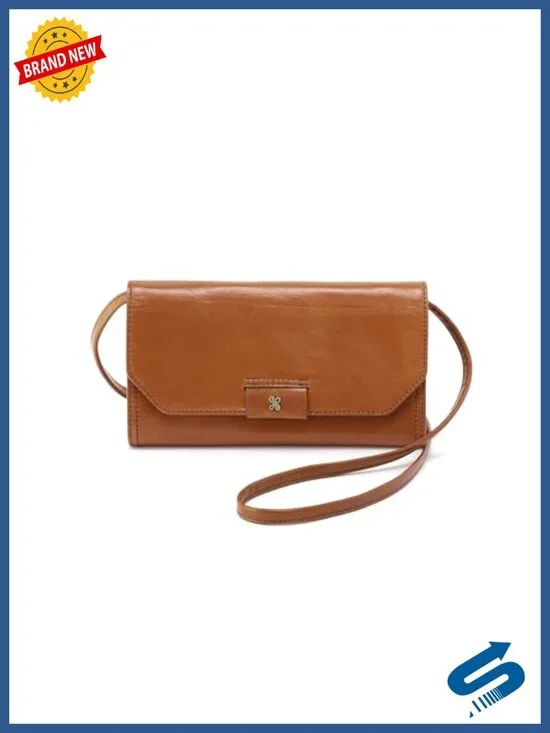 Genuine Leather Convertible Wallet Crossbody Wristlet Clutch