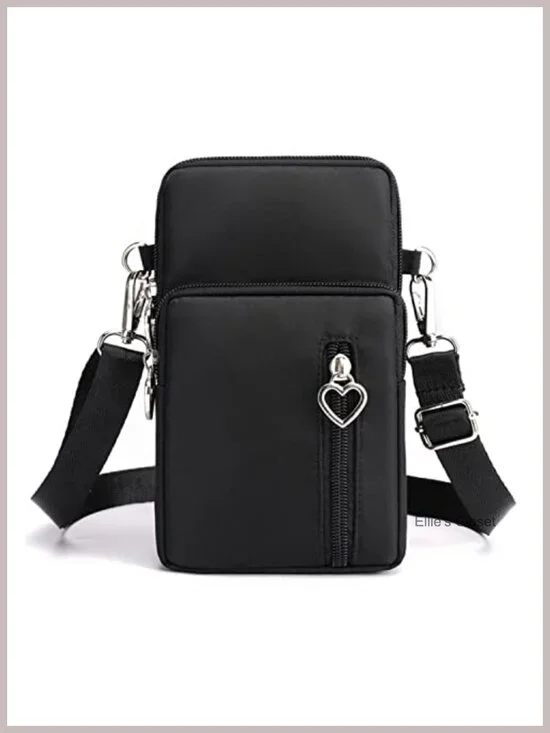 Waterproof Nylon Crossbody Cell Phone Purse with Adjustable Straps
