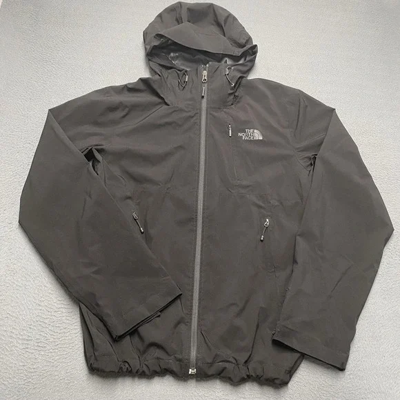 The North Face Jacket Mens Small Black DryVent Hooded Waterproof Windbreaker