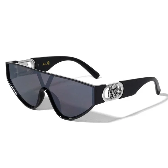 Shield Sunglasses Visor Mask Silver Fashion‎ Fashion Hip Hop Street Wear Cholo