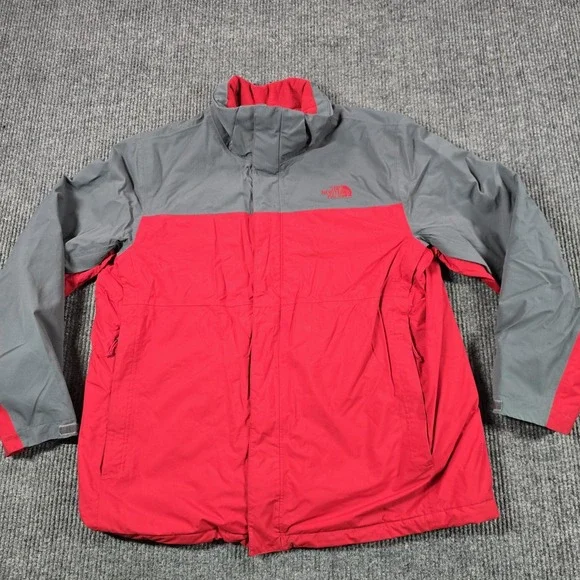 The North Face Jacket Mens XL Red Gray HyVent Insulated Parka Winter‎