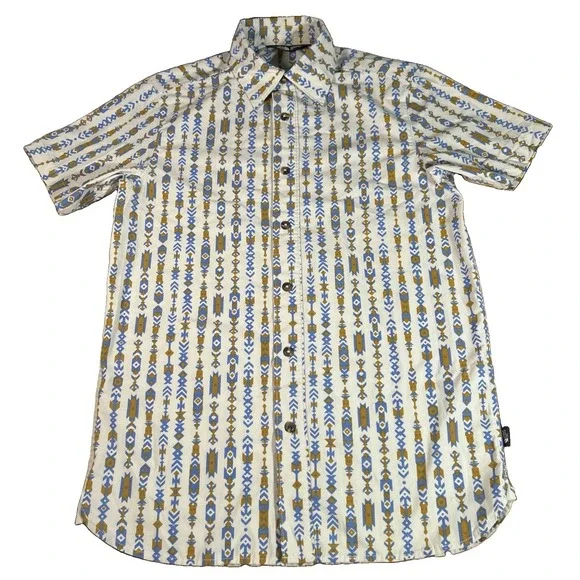 The North Face Shirt Men's S White Button Up Aztec Southwestern Tribal Outdoors
