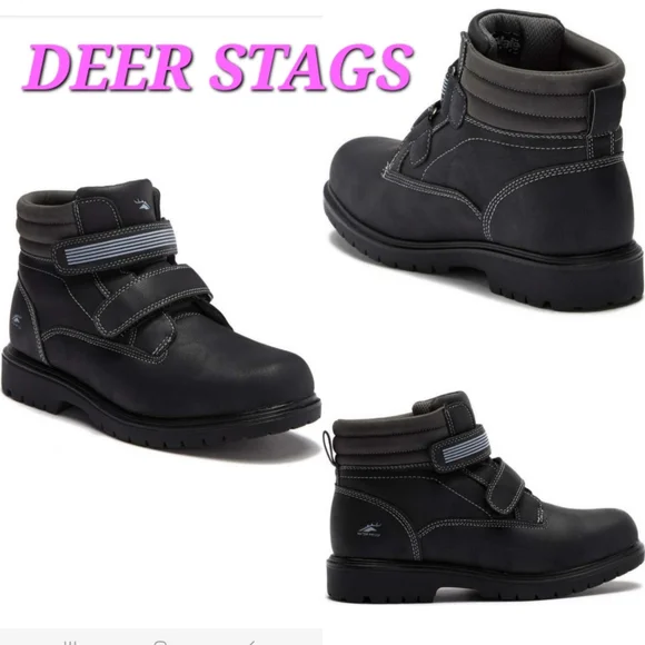 DEER STAGS Little Boy/Toddler Marker Waterproof Boot in Black & Gray