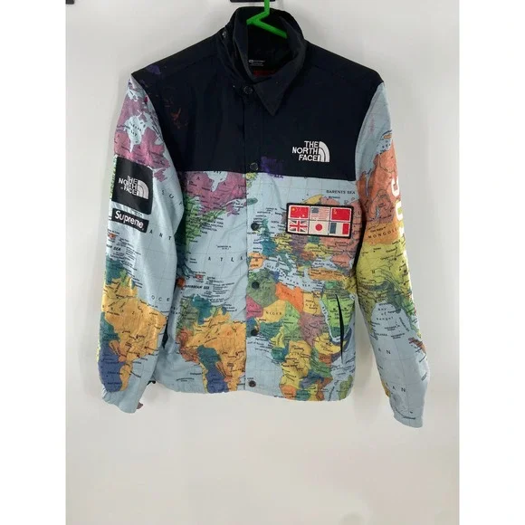 The North Face X Supreme Expedition Coaches Jacket World Map Atlas Mens Large