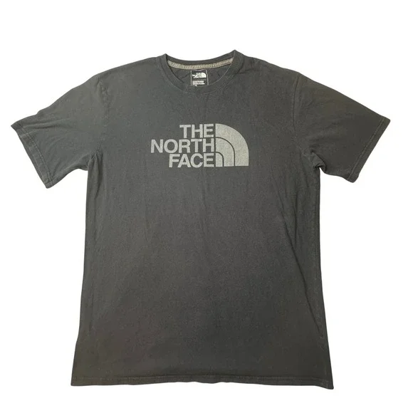 The North Face T-Shirt Mens L Blue Half Dome Logo Standard Fit Cotton 124310