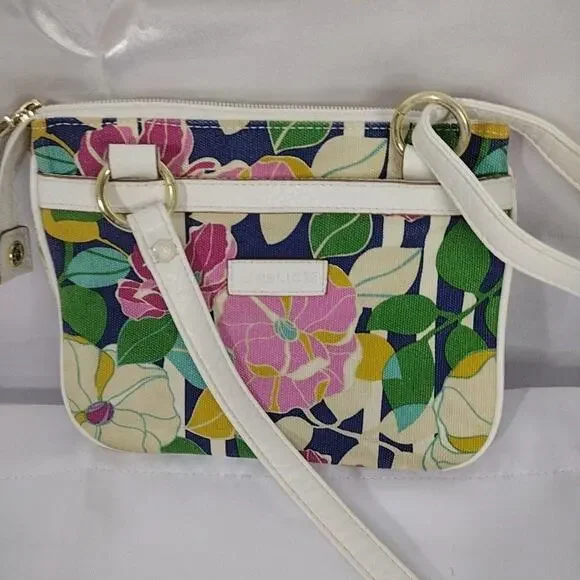 Relic Crossbody Bag Womens Small Multicolor Floral Canvas Faux Leather Purse