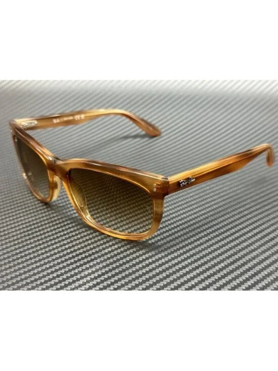 New Ray-Ban Men Striped Brown Sunglasses 60-19-145