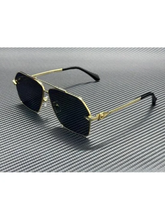 New Versace Men Gold Sunglasses 63-10-140