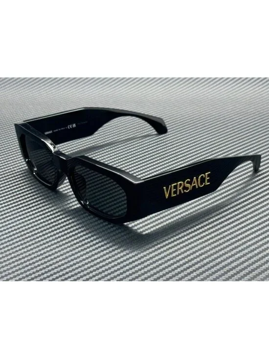 New Versace Men Black Sunglasses 55-18-140