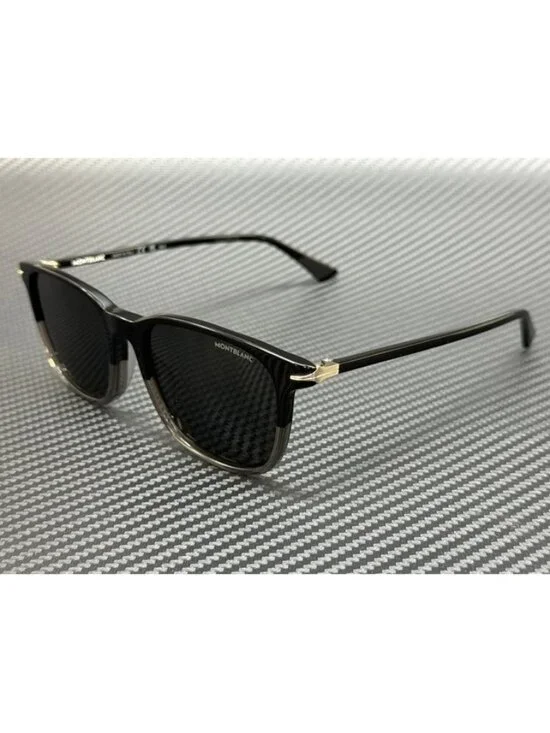 New Montblanc Men Black Sunglasses 52-18-145