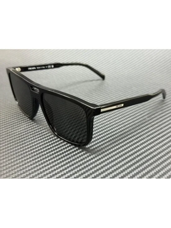 New PRADA Men Black Sunglasses 58-18-145