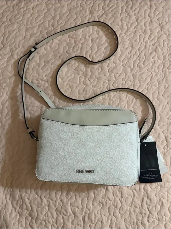 Nine West Cream and White Crossbody Bag
