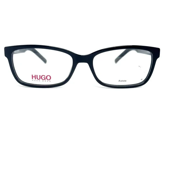 Hugo Boss Eyeglasses Frames HG‎ 1016 OIT 53-16-145 Glossy Black Hinge H15622