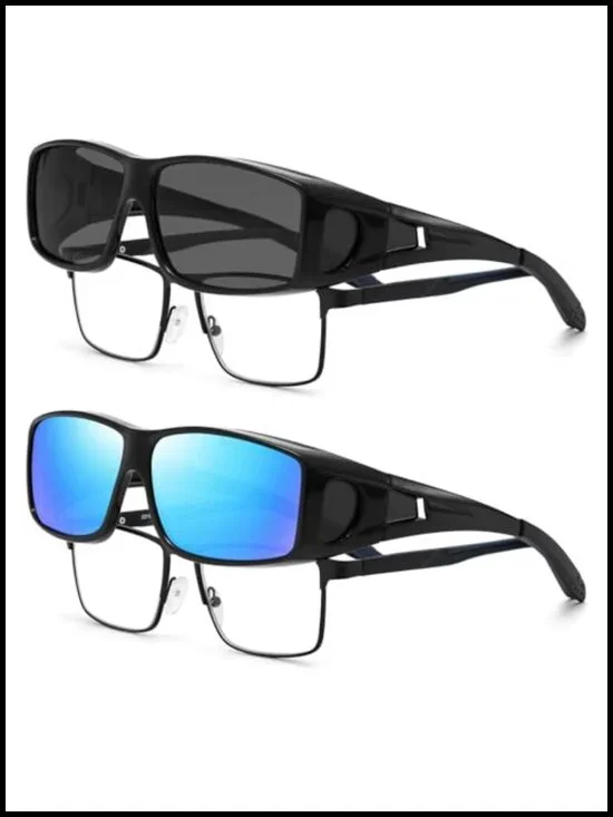 Polarized Fit Over Sunglasses for Driving UV Protection Wrap Around Shades