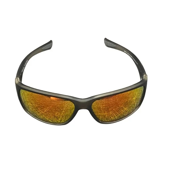 Panama Jack Mens Polarized Sport Sunglasses Matte Grey Orange Mirror NS1120