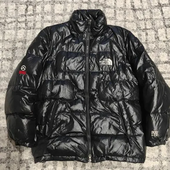 Vintage The North Face Summit Series 900 LTD Down Jacket Black Medium Shiny