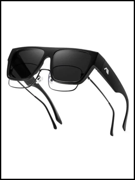 Fit Over Glasses Polarized Square Sunglasses UV400 Protection