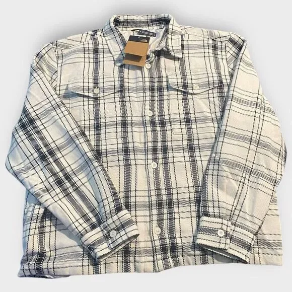The North Face Mens Valley Twill Utility White Dune Shacket size XXL New (a)