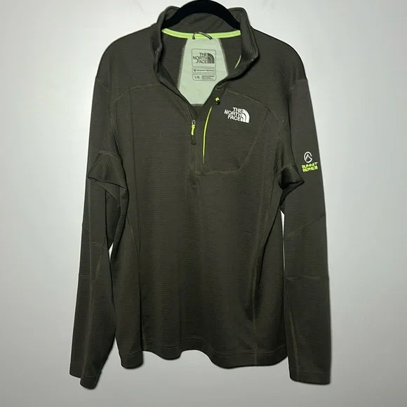 The North Face Summit Series green quarter zip up