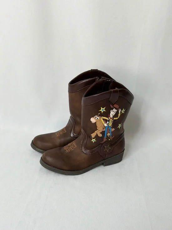 Disney PIXAR Toy Story Kids’ Cowboy Boots with Woody & Bullseye Size 12