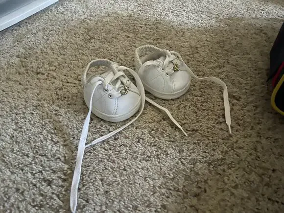 Build a Bear white tennis shoes