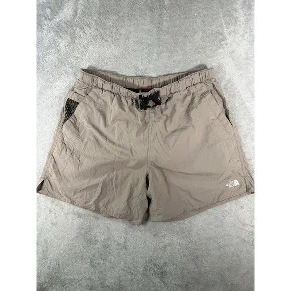 The North Face Shorts Mens Large Beige Belted Hiking Trail Outdoor