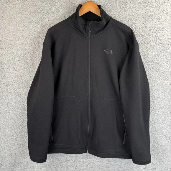 The North Face Jacket Mens XL Black Gray Full‎ Zip Hiking Outdoor