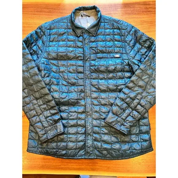The North Face Reyes ThermoBall Insulated Button Shirt‎ Jacket Blue Men XL C916