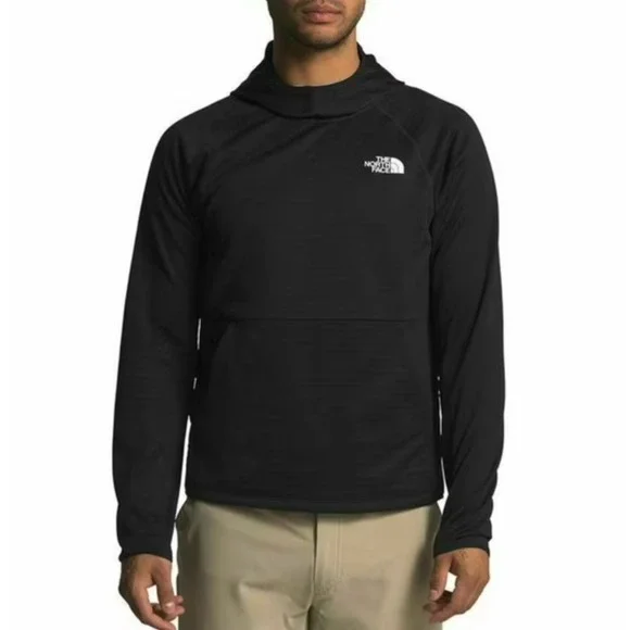 The North Face Echo Rock Pullover Hoodie‎ Black Grid Fleece XL Gorpcore Hiking