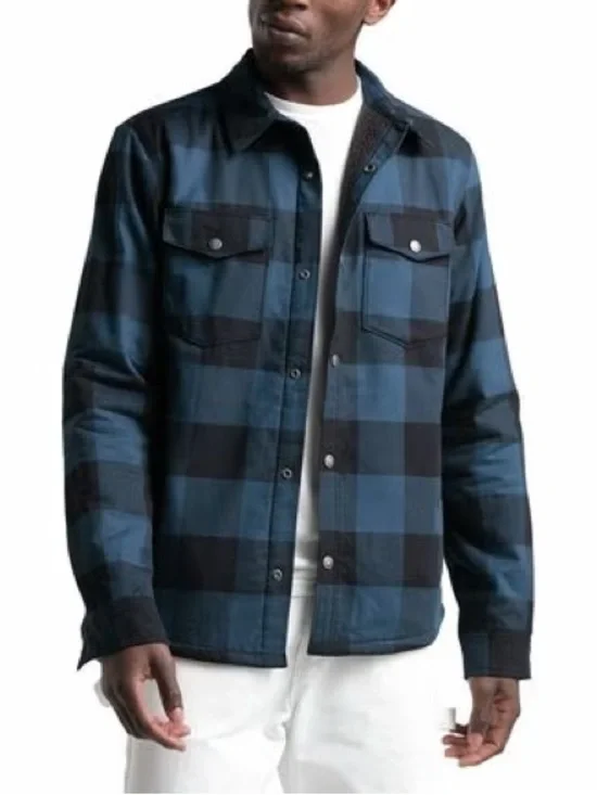 The North Face Campshire Lined Flannel Shacket Blue Buffalo Plaid XXL Men’s