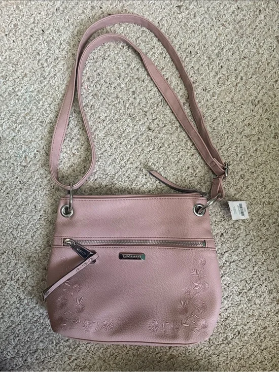 Rosetti Blush Pink Floral Embossed Crossbody Bag