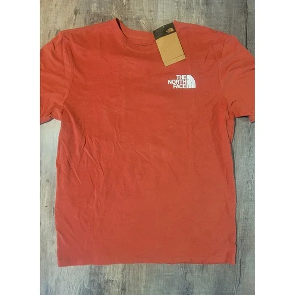 The North Face Mens S/S Box NSE Tee Tandori Spice Red NF0A4763UBR-L Large NEW