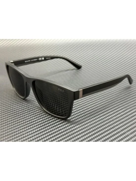 New Polo Ralph Lauren Men Matte Black Sunglasses 56-17-145