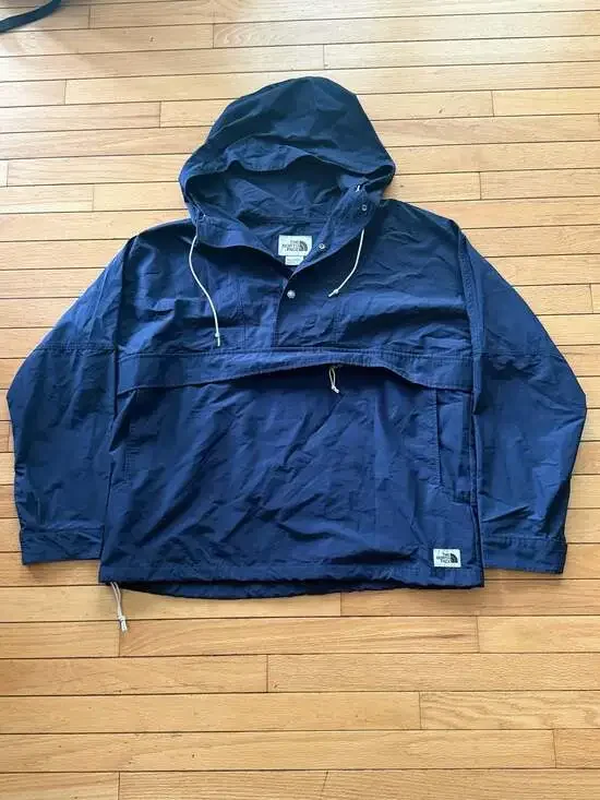 The North Face Windjammer Anorak Hooded Pullover Jacket - Navy Blue