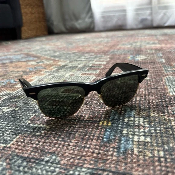 Vintage Black Ray Ban Clubmaster Sunglasses