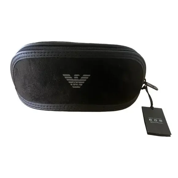 NWT Emporium Armani Black Soft Sunglasses Case Unisex Luxury