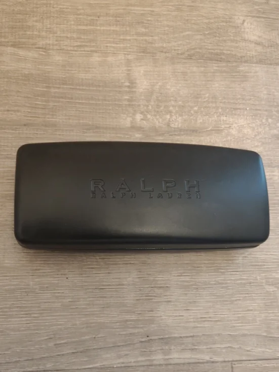 Ralph Lauren Black Hard Eyewear Case with Embossed Logo(Case Only)