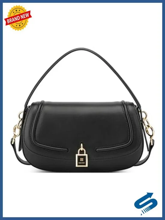 Convertible Crossbody Flap Satchel Faux Leather Adjustable Strap